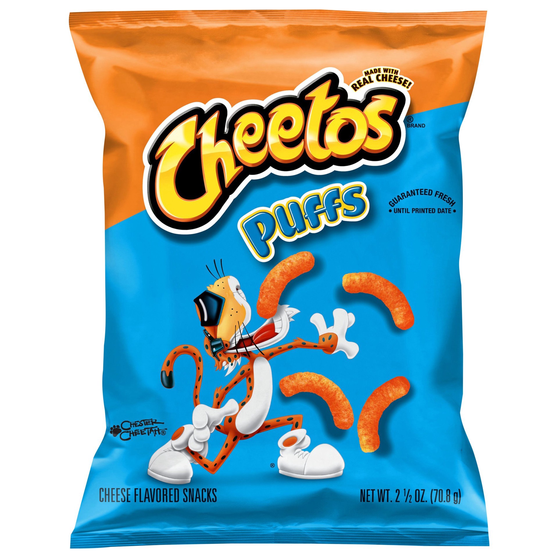 slide 1 of 1, Cheetos Puffs Cheese Flavored Snacks 2 1/2 Oz, 2.5 oz