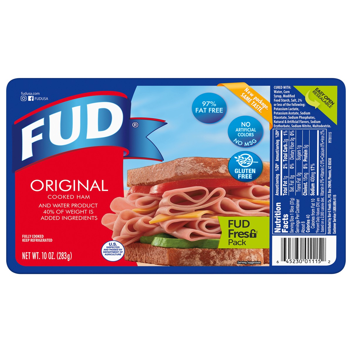 slide 1 of 9, FUD Original Ham, 10 oz