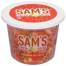 Sam's Fresh Hot Habanero Salsa 16 oz