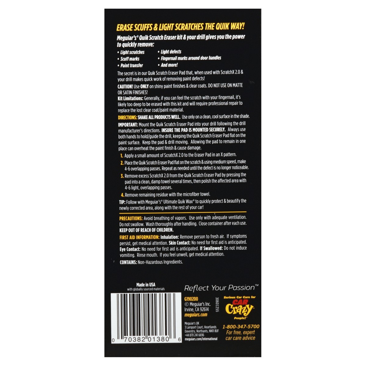 slide 9 of 9, Meguiar's Quik Scratch Eraser Kit, 1 ct
