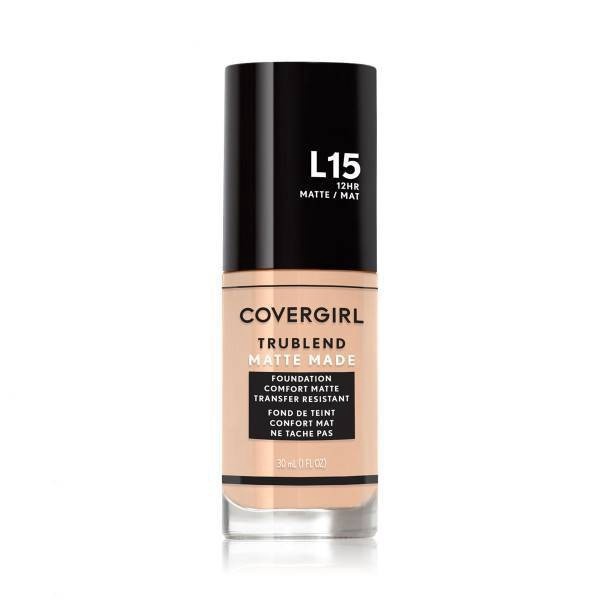 slide 1 of 5, Covergirl TruBlend Matte Made Liquid Foundation, Fair Porcelain, 1.014 oz