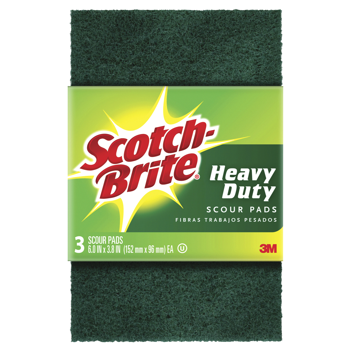 slide 1 of 2, Scotch-Brite 3 Pack Heavy Duty Scour Pads 3 ea, 3 ct