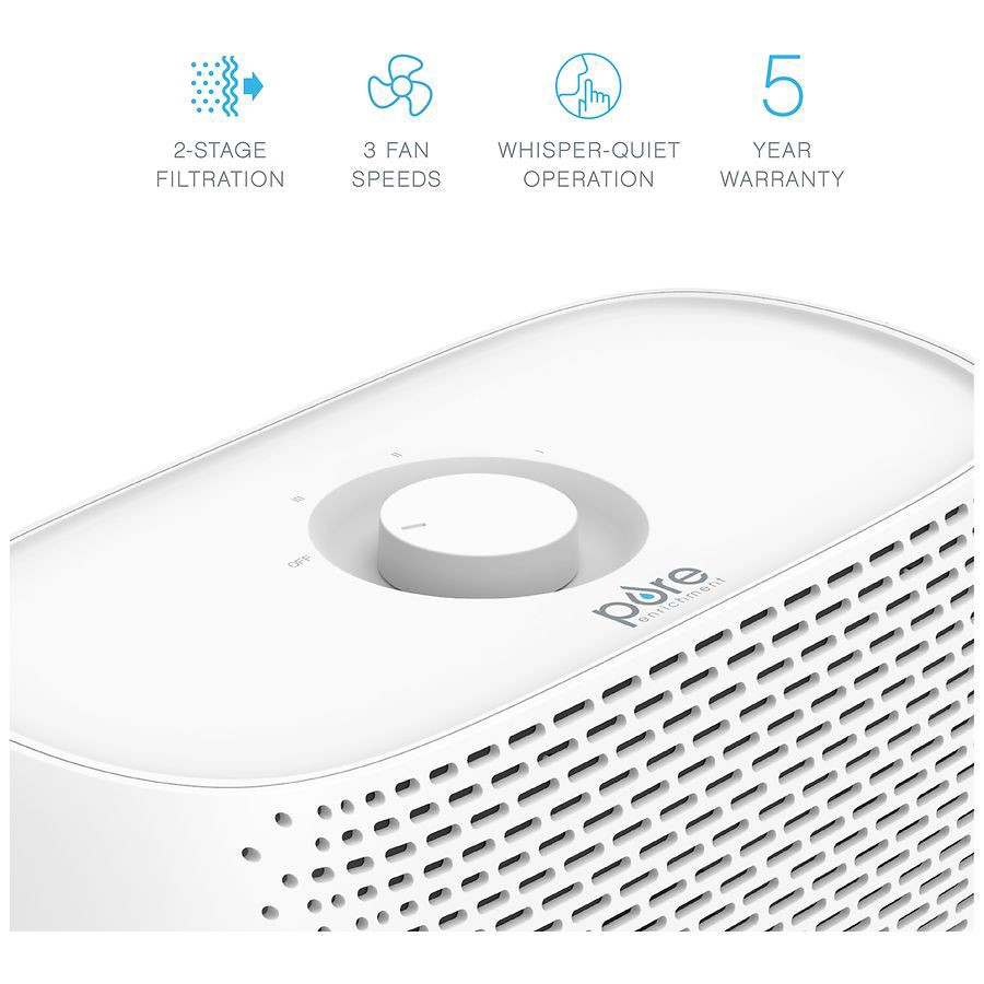 slide 2 of 5, Pure Enrichment PureZone Breeze Tabletop Air Purifier - White, 1 ct