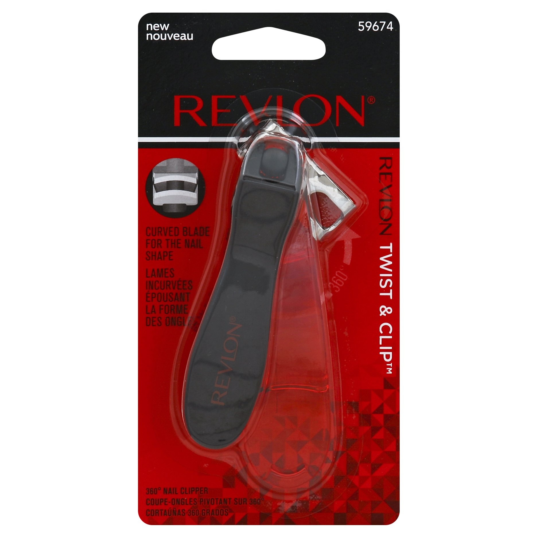 slide 1 of 1, Revlon Twist Clip 360 Nail Clipper, 1 ct