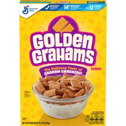 Golden Grahams Breakfast Cereal, Graham Cracker Taste, Made with Whole Grain, 11.7 oz