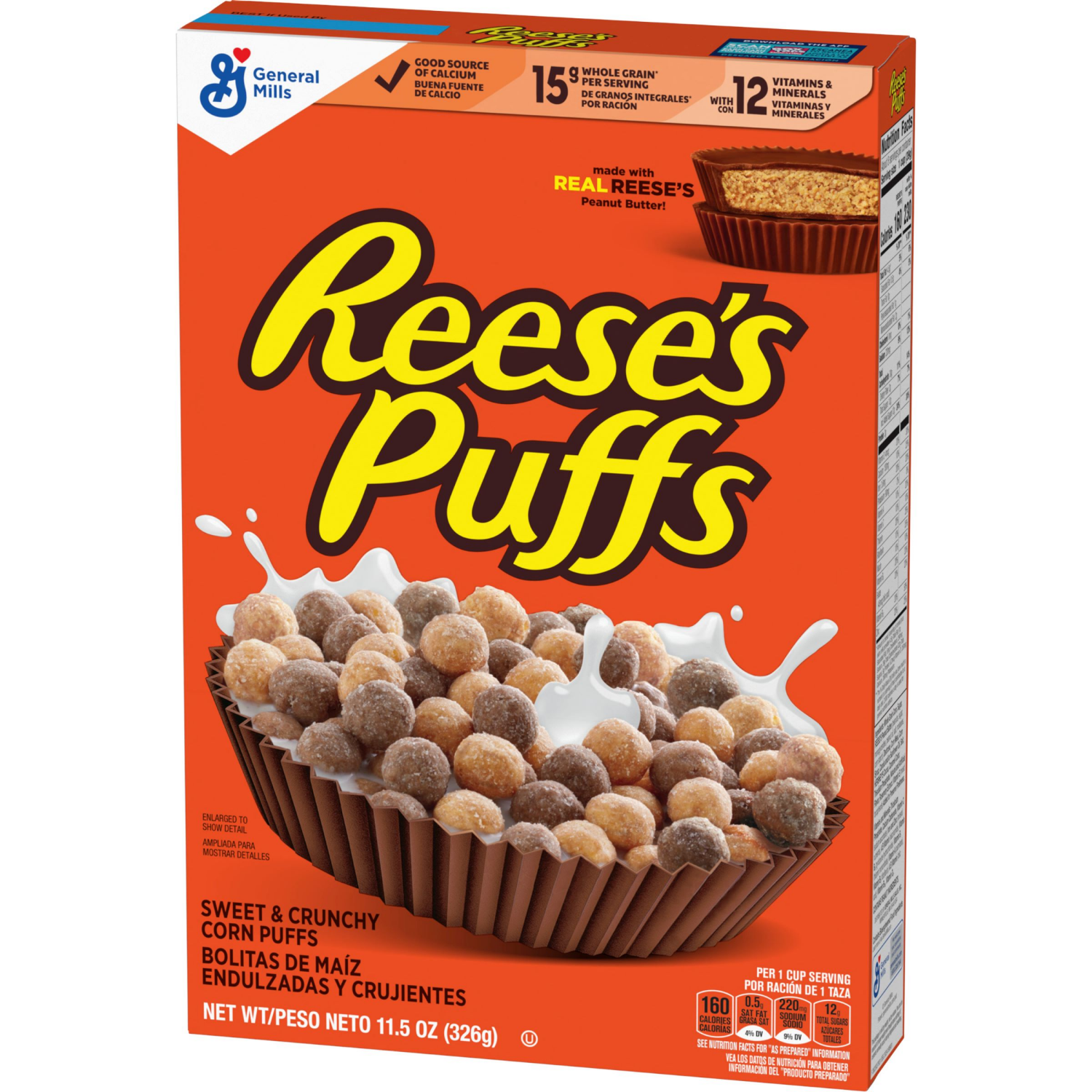 slide 7 of 8, Reese's Puffs General Mills REESE'S PUFFS Chocolatey Peanut Butter Cereal, 11.5 oz