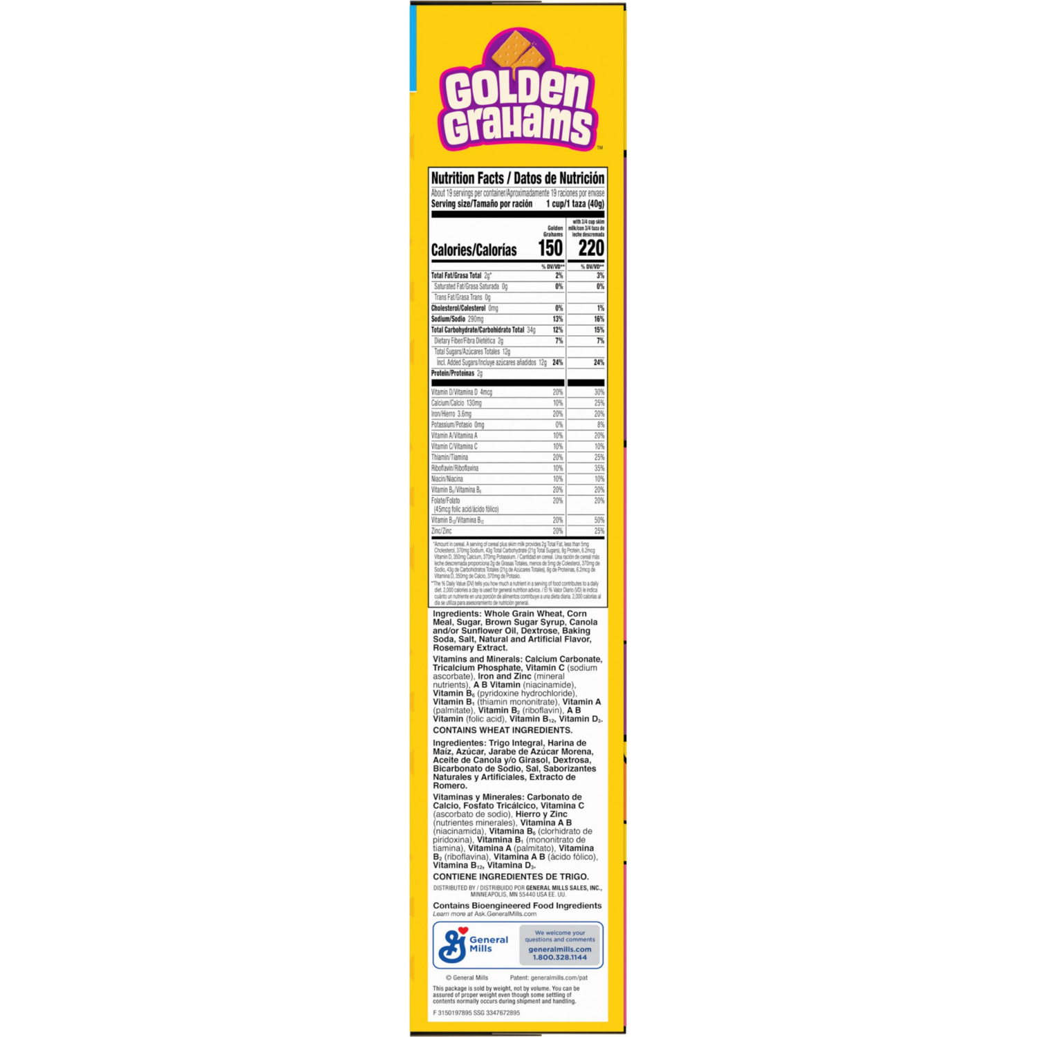 slide 3 of 4, Golden Grahams Breakfast Cereal, Graham Cracker Taste, Made with Whole Grain, Giant Size, 27.6 oz, 27.6 oz