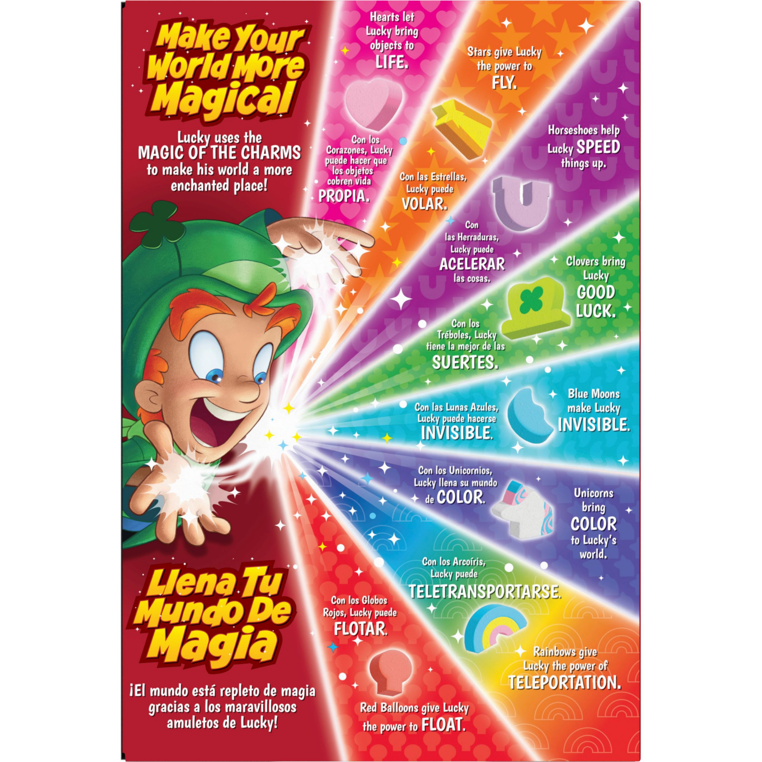 slide 2 of 8, Lucky Charms Cereal with Marshmallows, Cereal Box with St. Patrick's Day Leprechaun Trap, Gluten Free, Made with Whole Grain, 10.5 oz, 10.5 oz