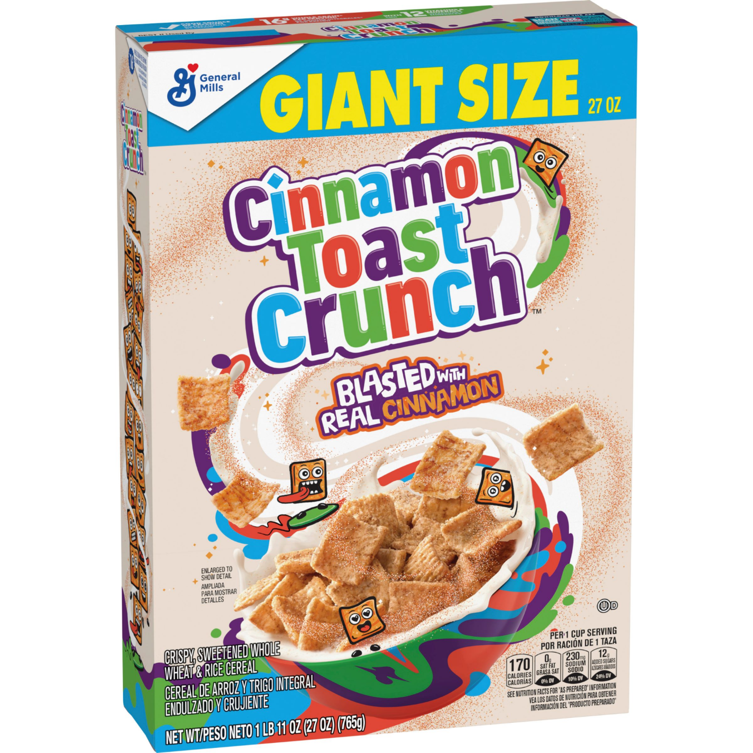 slide 6 of 8, Cinnamon Toast Crunch General Mills Cinnamon Toast Crunch Giant Size Cereal, 27 oz