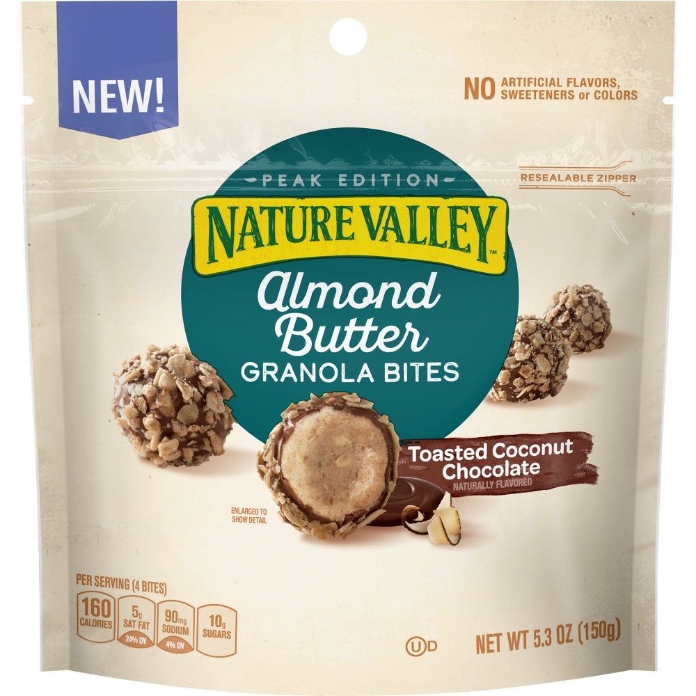 slide 3 of 3, Nature Valley Almond Butter Toasted Coconut Chocolate Granola Bars, 5.3 oz