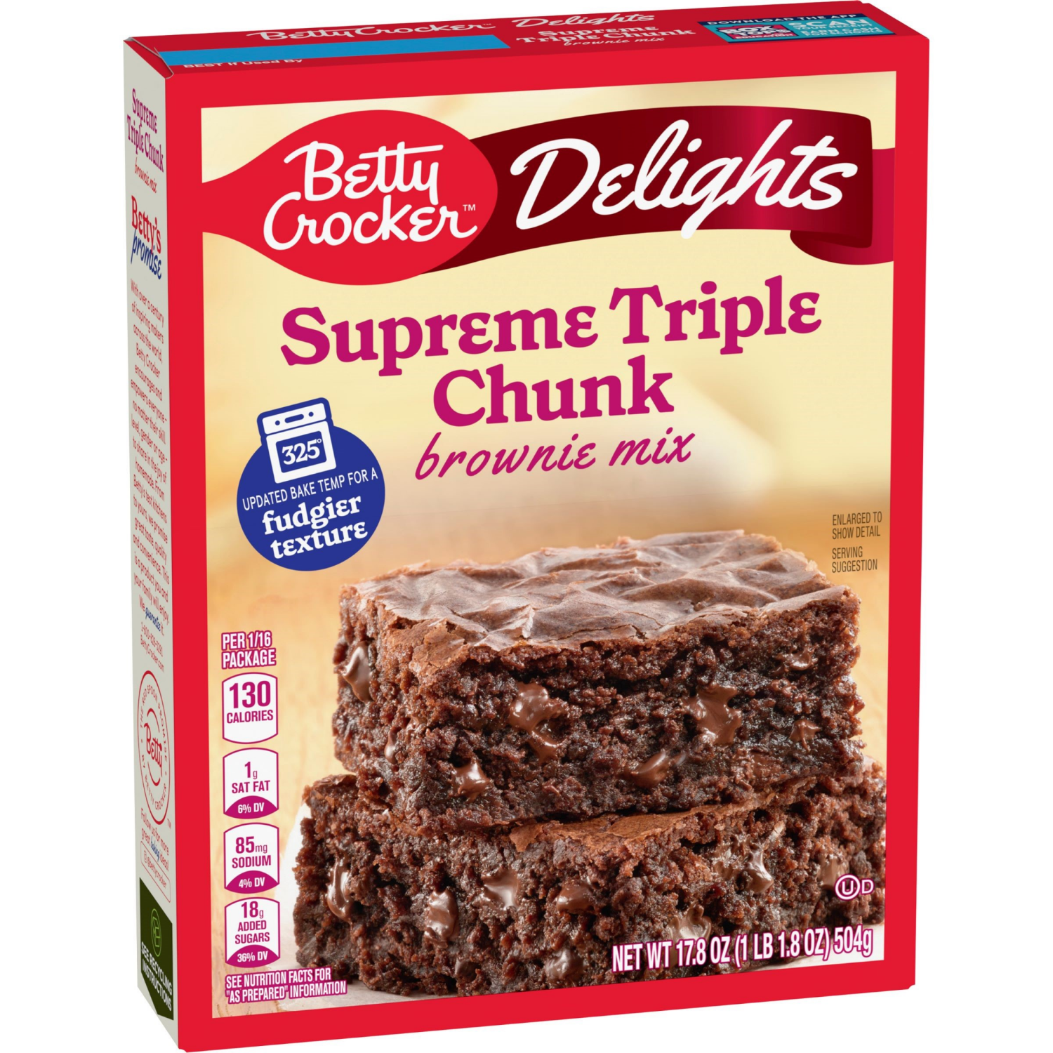 slide 5 of 6, Betty Crocker Delights Supreme Triple Chunk Brownie Mix, 17.8 oz, 17.8 oz