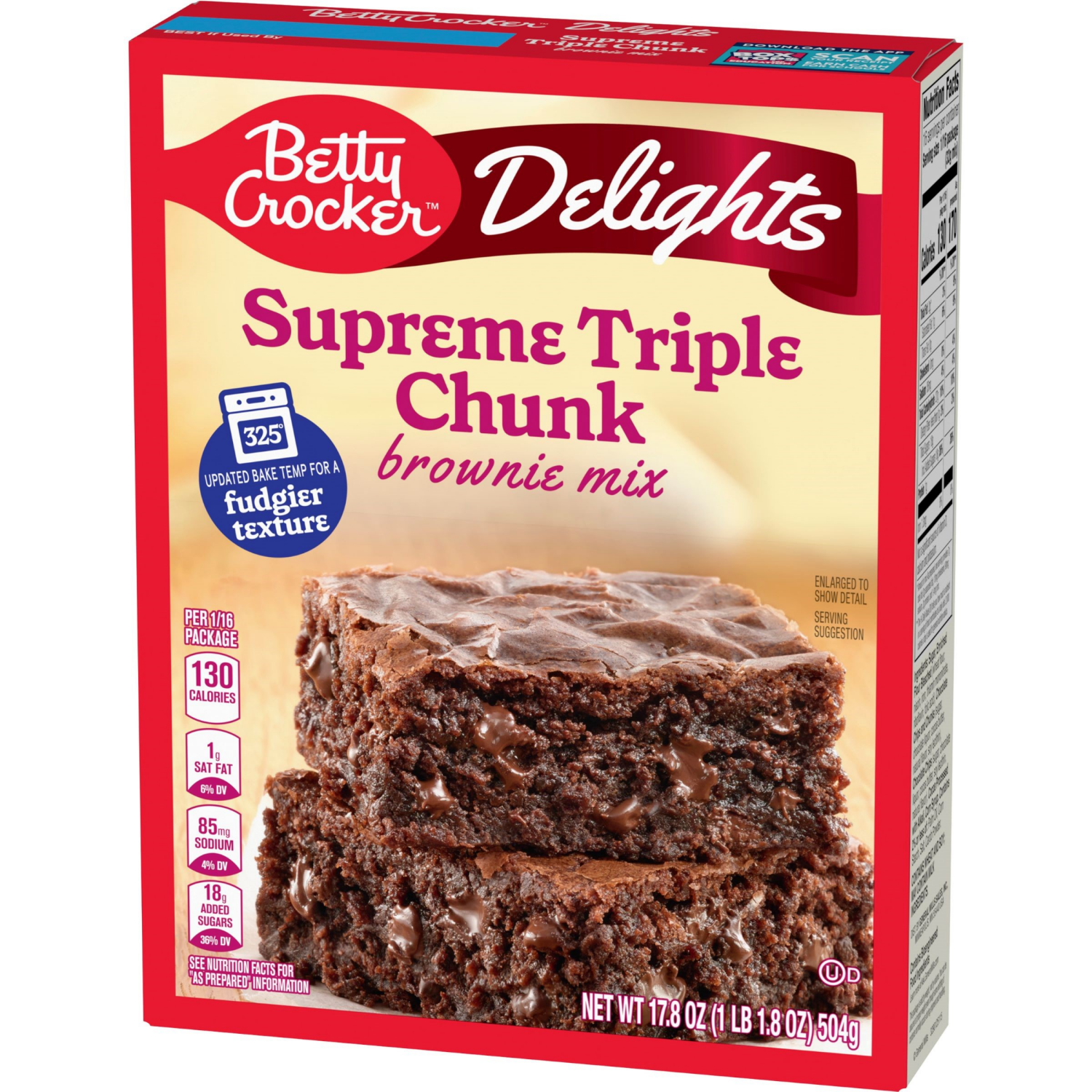 slide 6 of 6, Betty Crocker Delights Supreme Triple Chunk Brownie Mix, 17.8 oz, 17.8 oz