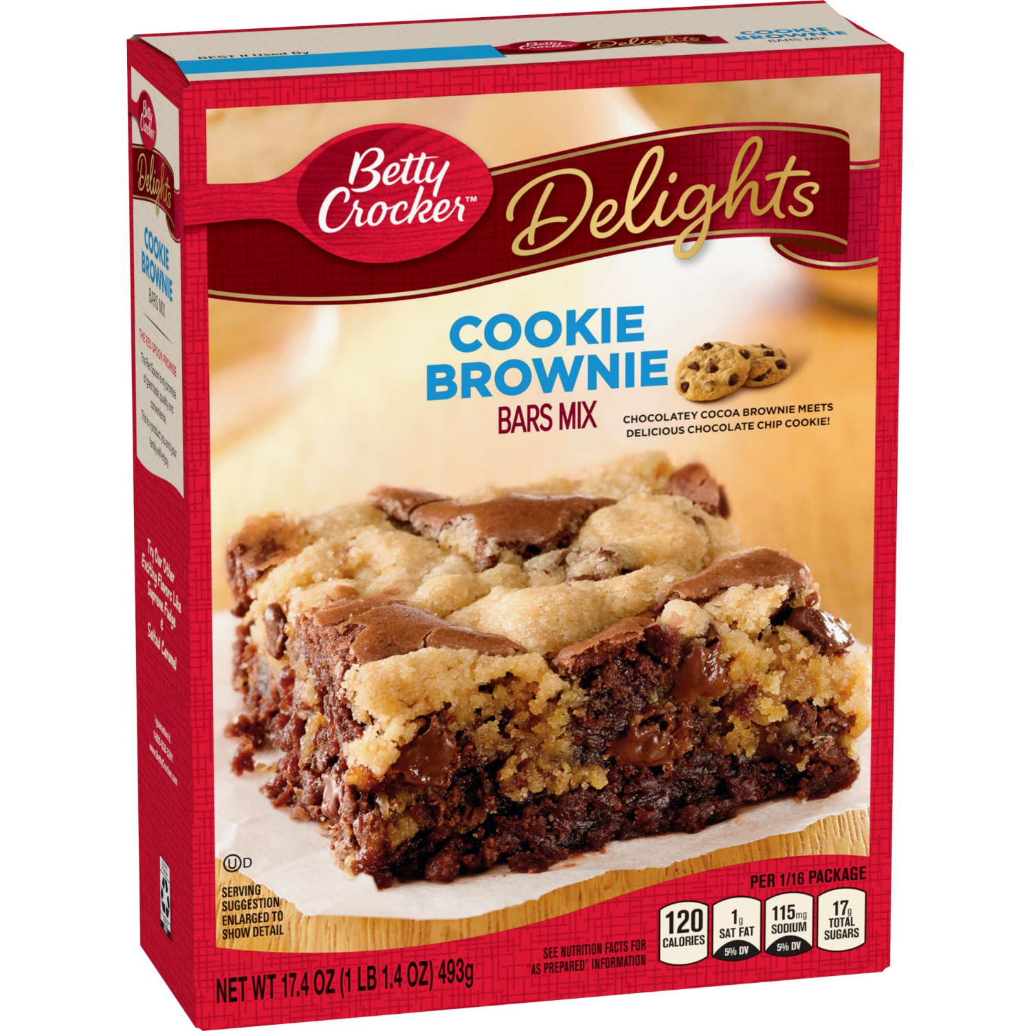 slide 5 of 6, Betty Crocker Delights Cookie Brownie Bar Mix, 17.4 oz., 17.4 oz