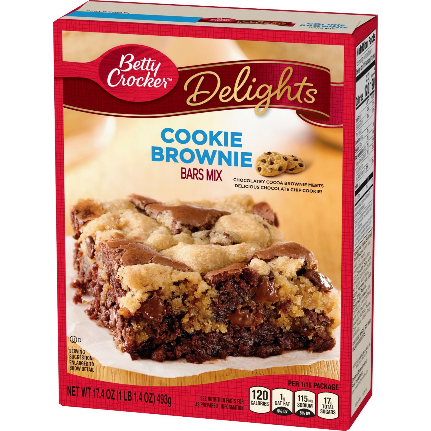 slide 6 of 6, Betty Crocker Delights Cookie Brownie Bar Mix, 17.4 oz., 17.4 oz