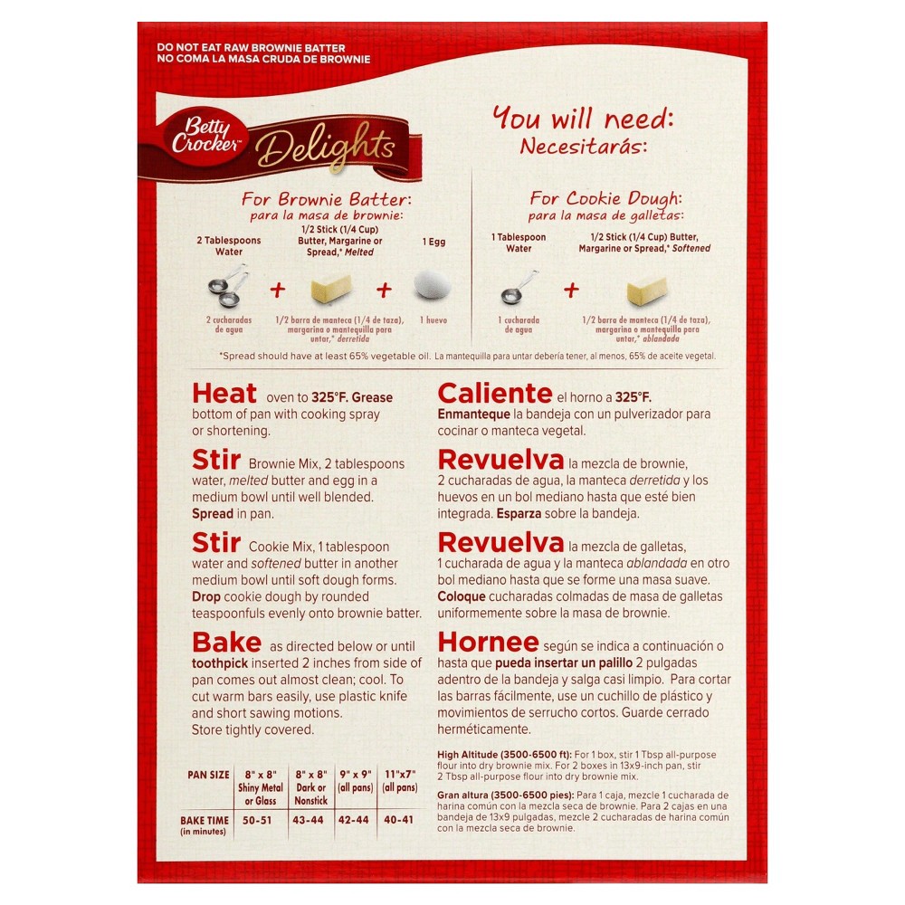 slide 2 of 4, Betty Crocker Delights Cookie Brownie Bar Mix, 17.4 oz., 17.4 oz