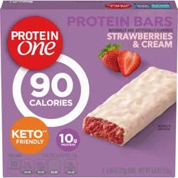 Protein One 90 Calorie Protein Bars, Strawberries and Cream, Keto Friendly, 5 Ct, 4.8 oz