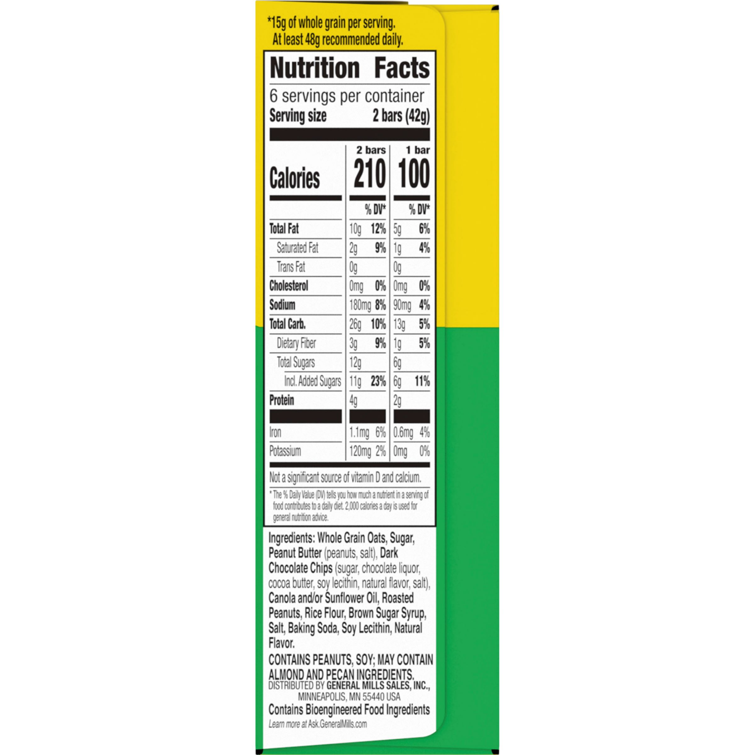 slide 4 of 6, Nature Valley Crunchy Granola Bars, Peanut Butter Dark Chocolate, 12 bars, 6 ct