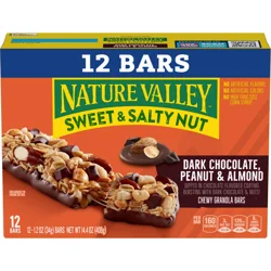 Nature Valley Granola Bars, Dark Chocolate Peanut Almond, 12 ct, 14.4 OZ