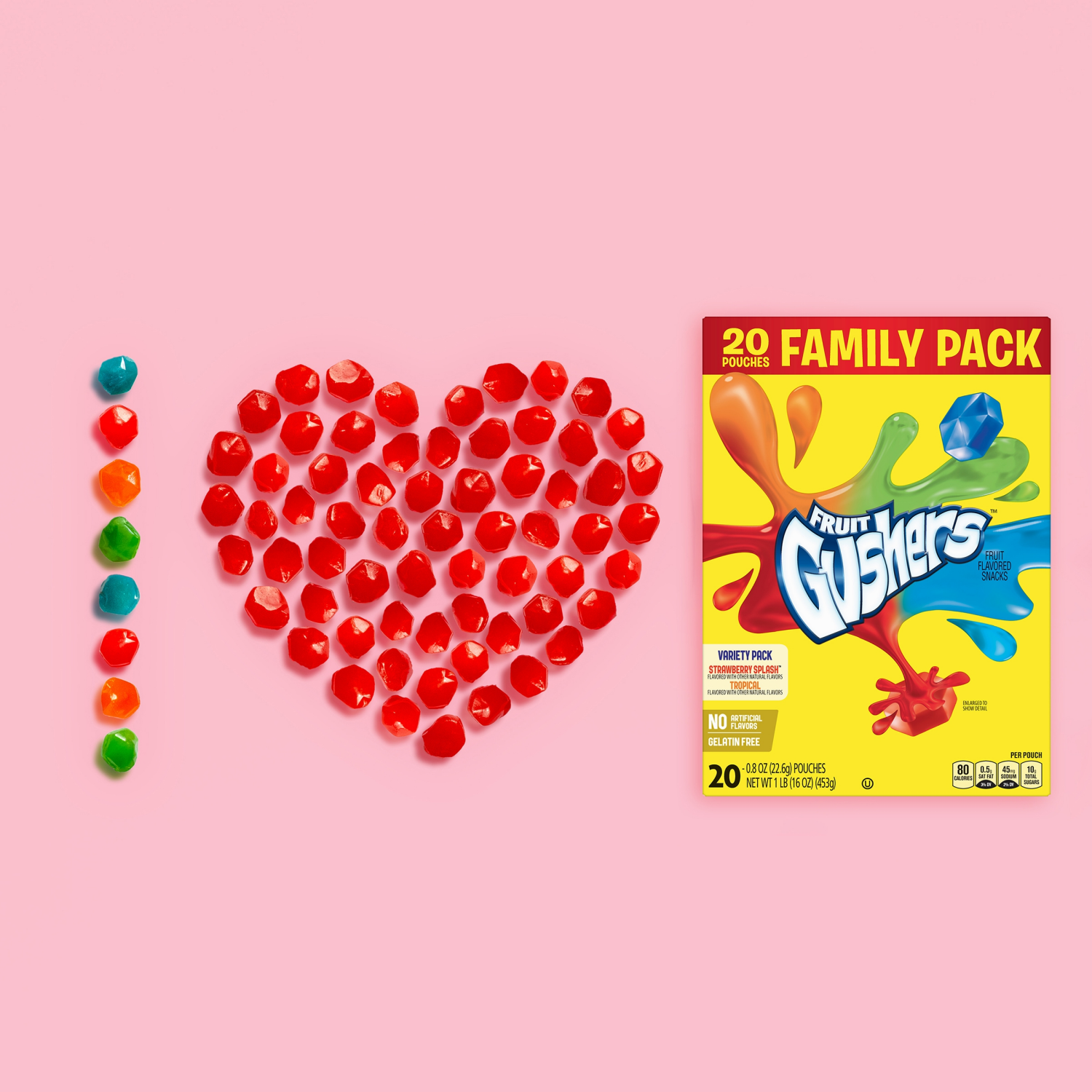slide 2 of 8, Fruit Gushers Fruit Flavored Snacks, Tropical, Gluten Free, 0.8 oz, 6 ct, 6 ct