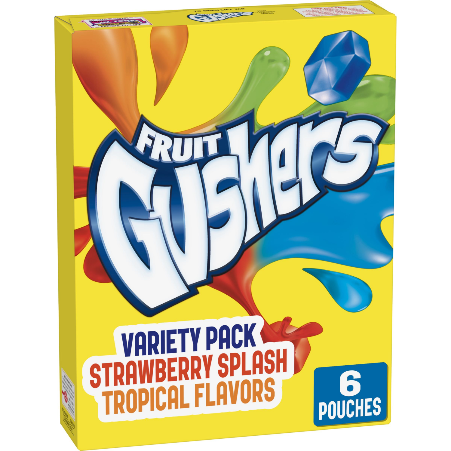 slide 1 of 8, Fruit Gushers Fruit Flavored Snacks, Tropical, Gluten Free, 0.8 oz, 6 ct, 6 ct
