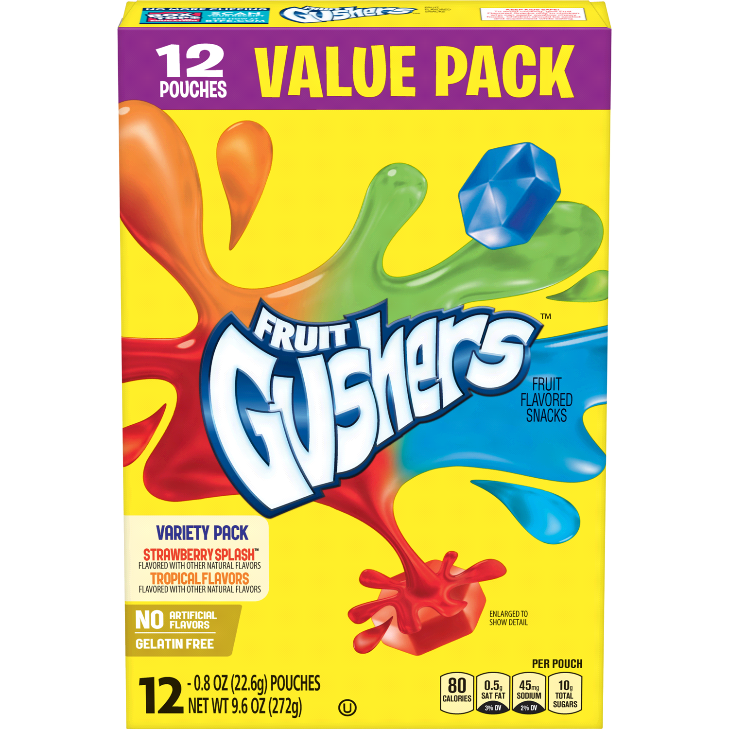 slide 1 of 2, Fruit Gushers Fruit Flavored Snacks, Strawberry and Tropical Flavors, 12 ct, 12 ct