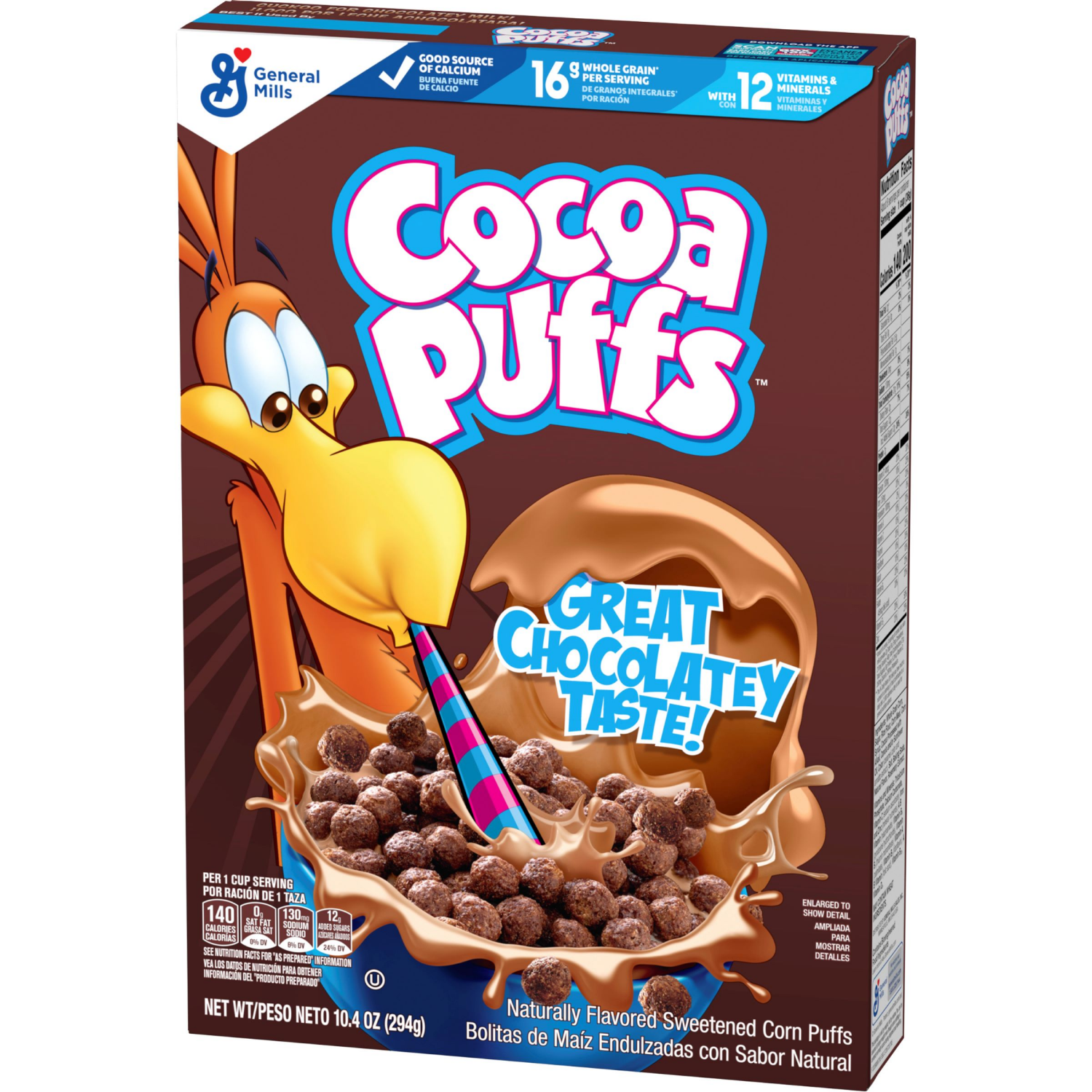 slide 7 of 8, Cocoa Puffs, Chocolatey Breakfast Cereal, Made with Whole Grain, 10.4 oz, 10.4 oz