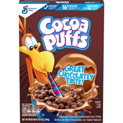 Cocoa Puffs, Chocolatey Breakfast Cereal, Made with Whole Grain, 10.4 oz