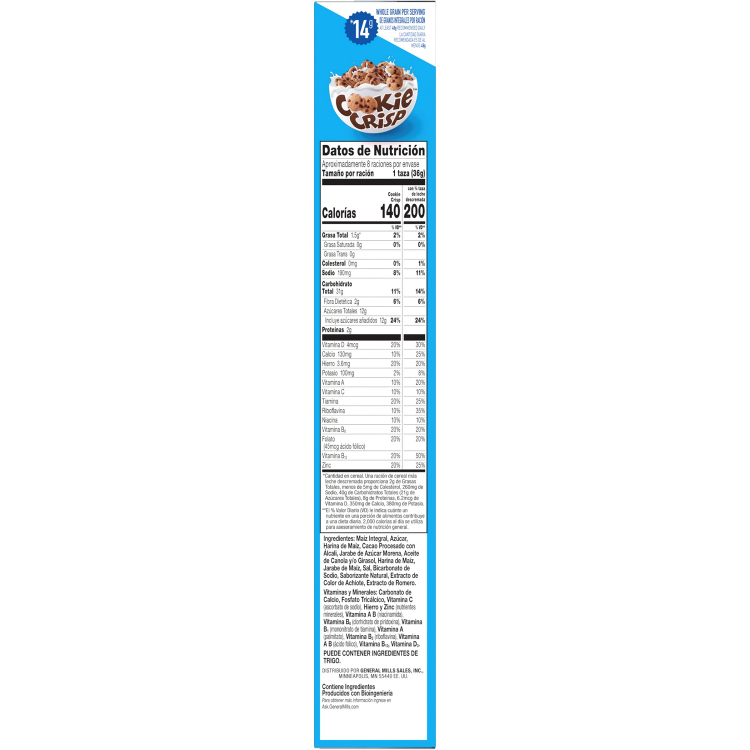 slide 4 of 8, Cookie Crisp Breakfast Cereal, Chocolate Chip Cookie Taste, Made With Whole Grain, 10.6 oz, 10.6 oz