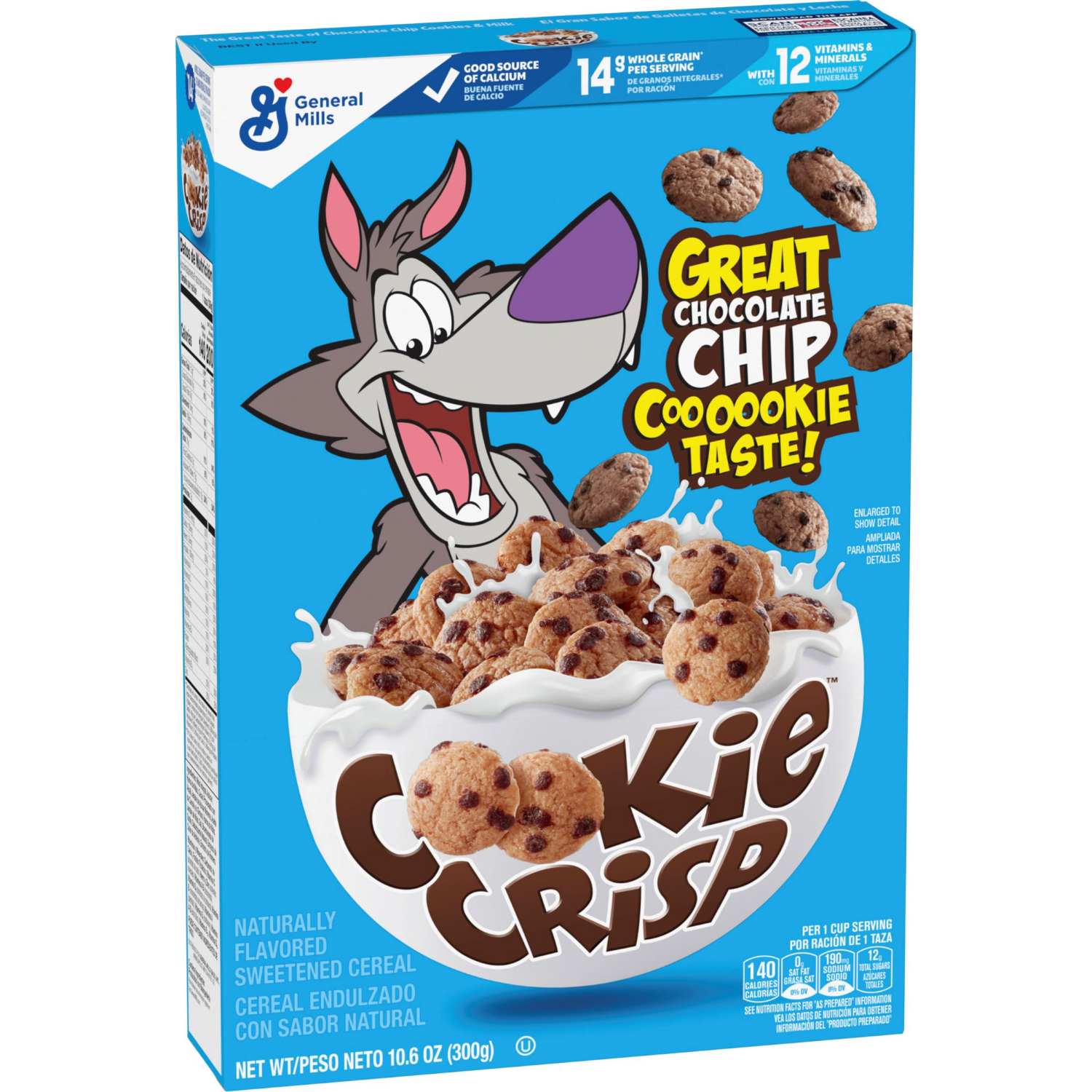 slide 6 of 8, Cookie Crisp Breakfast Cereal, Chocolate Chip Cookie Taste, Made With Whole Grain, 10.6 oz, 10.6 oz