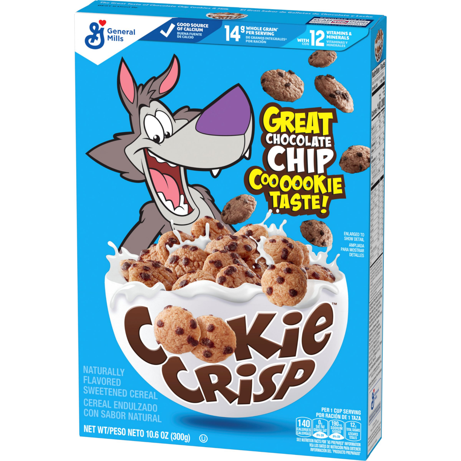 slide 7 of 8, Cookie Crisp Breakfast Cereal, Chocolate Chip Cookie Taste, Made With Whole Grain, 10.6 oz, 10.6 oz
