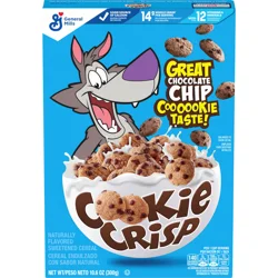 Cookie Crisp Breakfast Cereal, Chocolate Chip Cookie Taste, Made With Whole Grain, 10.6 oz