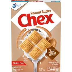 Chex Peanut Butter Chex Cereal, Gluten Free Breakfast Cereal, Made with Whole Grain, 12.2 oz