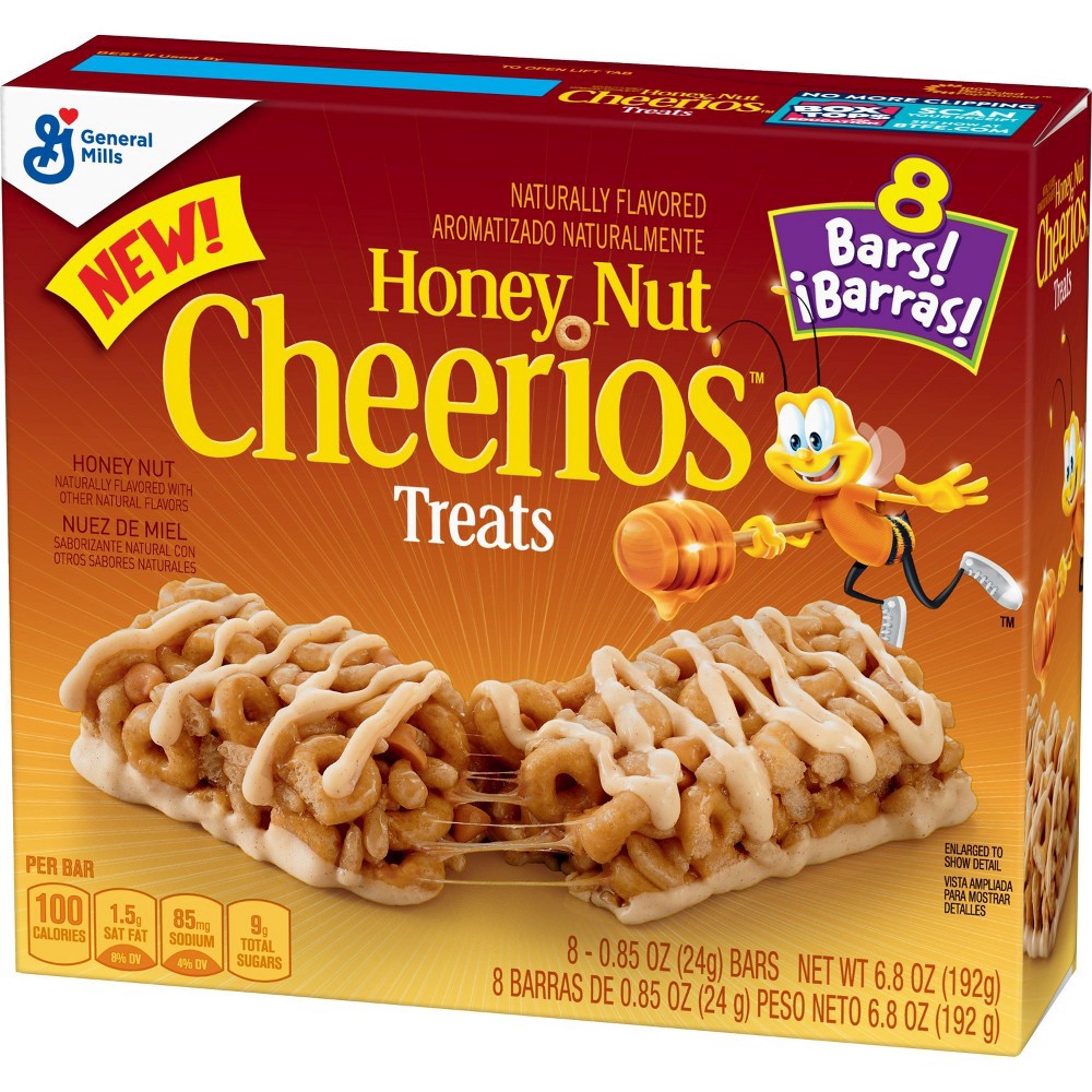 slide 3 of 3, Cheerios Honey Nut Treats 8 - 0.85 oz Bars, 8 ct