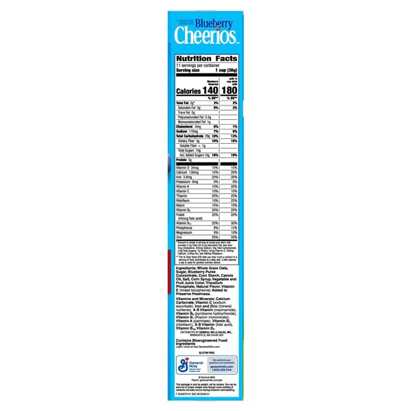 slide 2 of 5, Cheerios Blueberry Cereal, Gluten Free, 14.2 oz