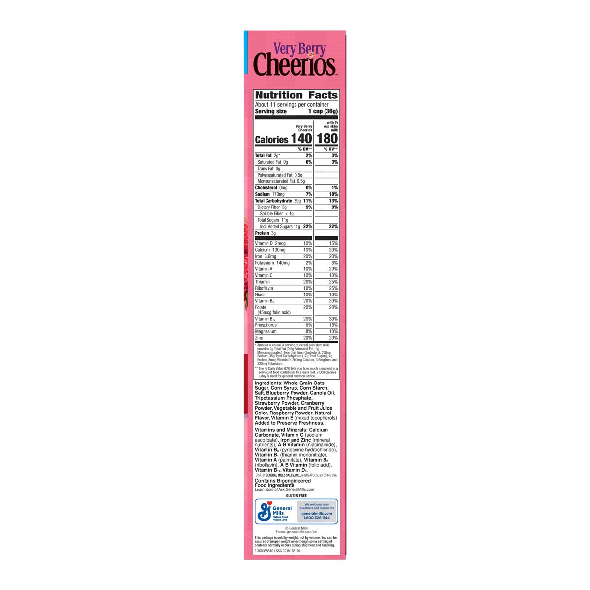 slide 2 of 2, Cheerios Very Berry Cheerios, Heart Healthy Cereal, Large Size, 14.5 OZ, 14.5 oz