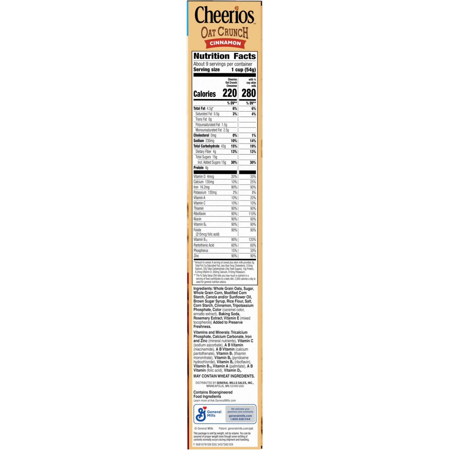 slide 5 of 8, Cheerios Oat Crunch Cinnamon Breakfast Cereal, Made with Whole Grain, Large Size, 18.2 oz, 18.2 oz