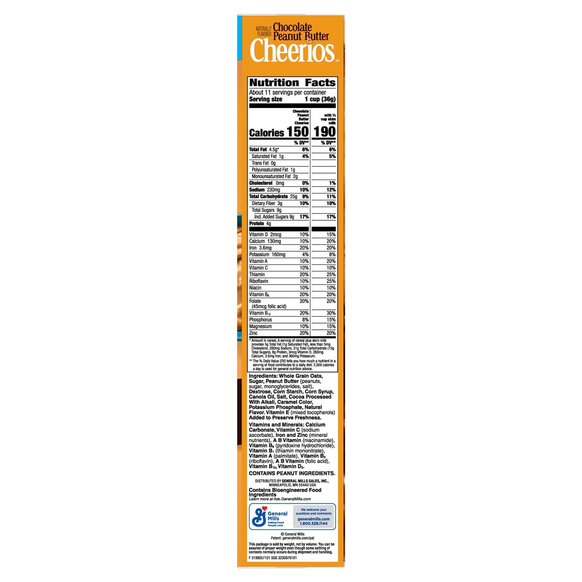 slide 2 of 2, Cheerios Chocolate Peanut Butter Cheerios Breakfast Cereal, Large Size, 14.2 OZ, 14.2 oz