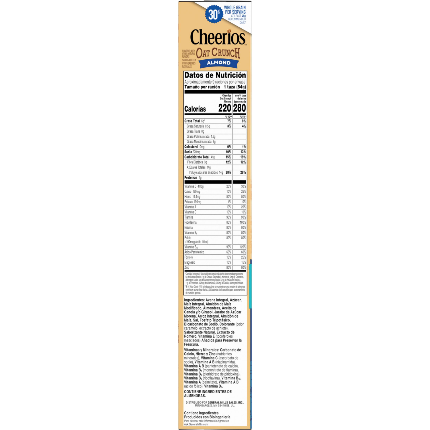 slide 4 of 8, Cheerios Oat Crunch Almond Breakfast Cereal, Made with Whole Grain, Large Size, 18.2 oz, 18.2 oz