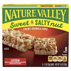 Nature Valley Sweet and Salty Nut Granola Bars, Cashew, 6 Bars, 7.2 oz