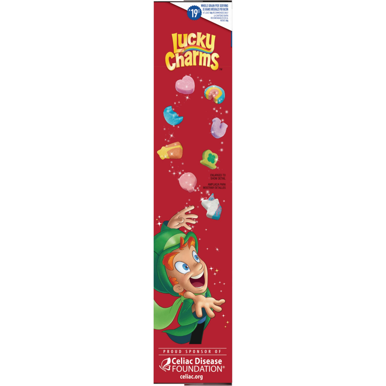 slide 4 of 8, Lucky Charms Gluten Free Cereal with Marshmallows, Kids Breakfast Cereal, Made with Whole Grain, Family Size, 18.6 oz, 18.6 oz