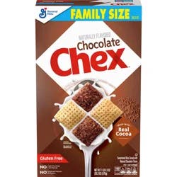 Chex Chocolate Chex Cereal, Gluten Free Breakfast Cereal, Made with Whole Grain, Family Size, 20.3 oz