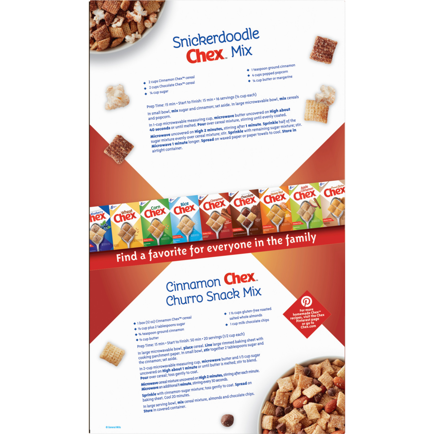 slide 2 of 8, Chex Cinnamon Chex Cereal, Gluten Free Breakfast Cereal, Made with Whole Grain, Family Size, 19.2 oz, 19.2 oz