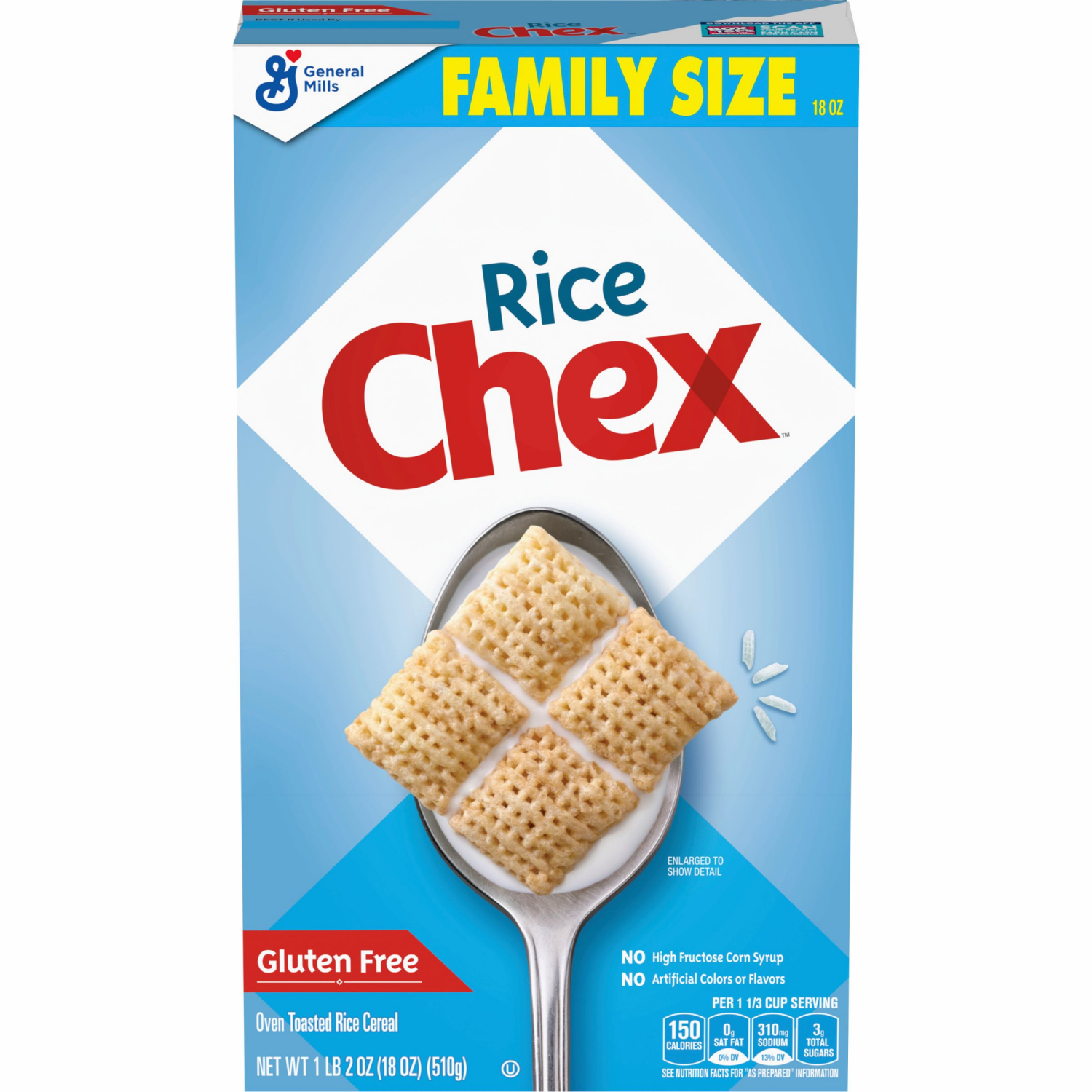 slide 7 of 7, Rice Chex Gluten Free Breakfast Cereal, Homemade Chex Mix Ingredient, Family Size, 18 oz, 18 oz