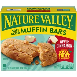 Nature Valley Soft Baked Muffin Bars, Apple Cinnamon, Snack Bars, 10 Bars, 12.4 oz