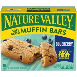 Nature Valley Soft-Baked Muffin Bars, Blueberry, Snack Bars, 10 Bars, 12.4 OZ