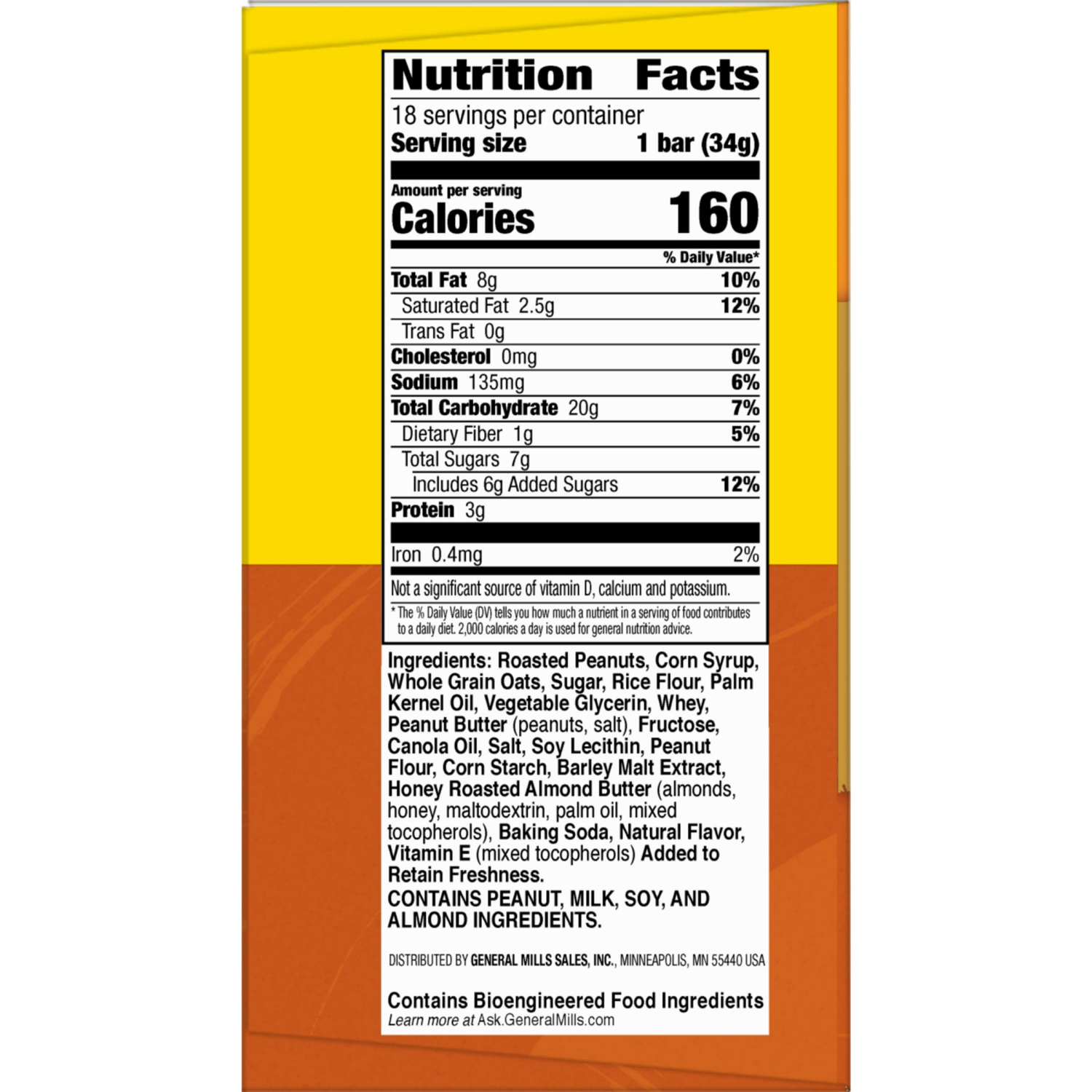 slide 2 of 7, Nature Valley Granola Bars, Sweet and Salty Nut, Peanut, 18 Bars, 21.6 OZ, 18 ct