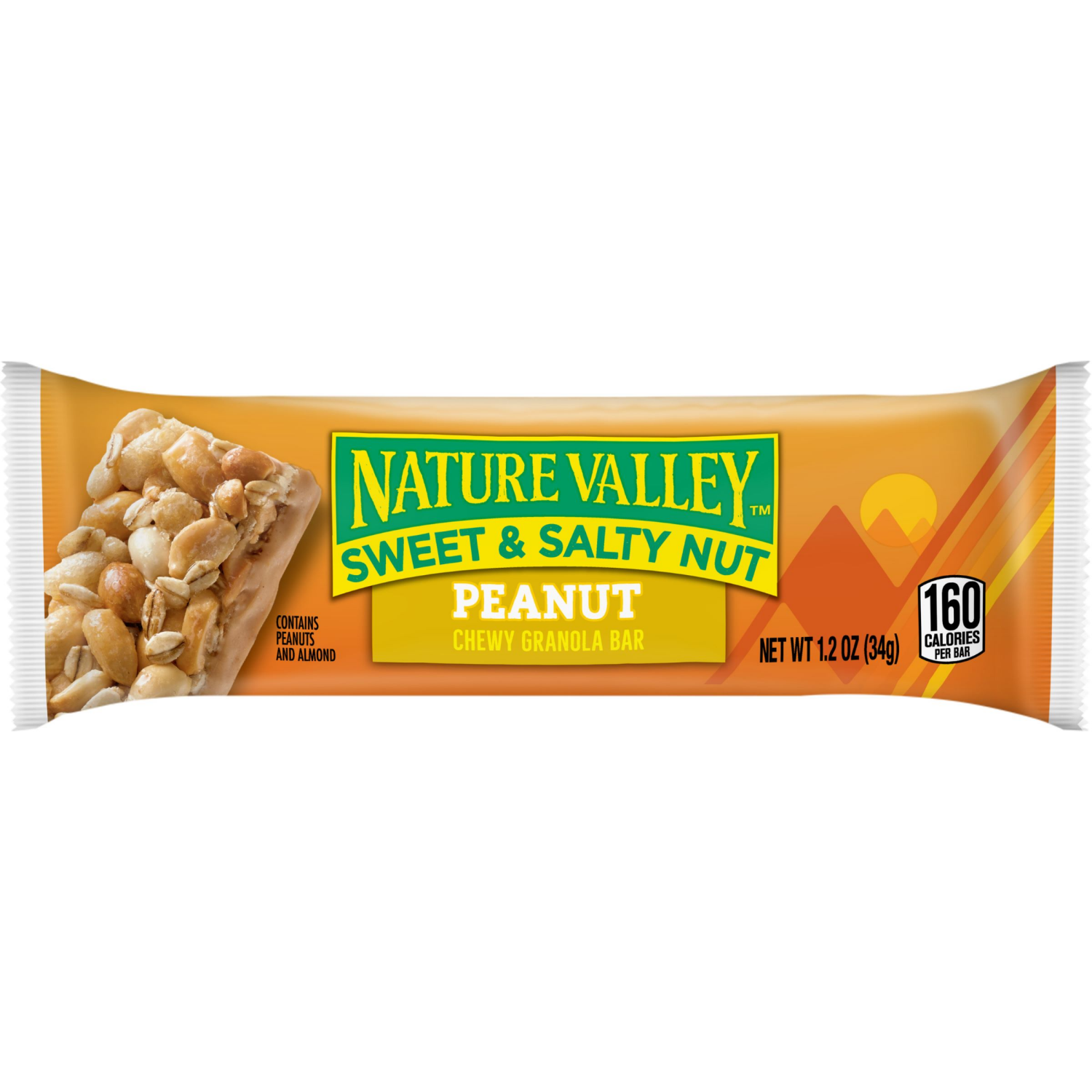 slide 5 of 7, Nature Valley Granola Bars, Sweet and Salty Nut, Peanut, 18 Bars, 21.6 OZ, 18 ct