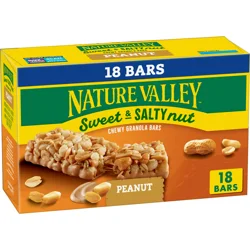 Nature Valley Granola Bars, Sweet and Salty Nut, Peanut, 18 Bars, 21.6 OZ