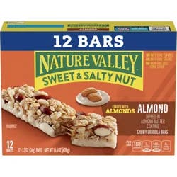 Nature Valley Granola Bars, Sweet and Salty Nut, Almond, 12 Bars, 14.4 OZ