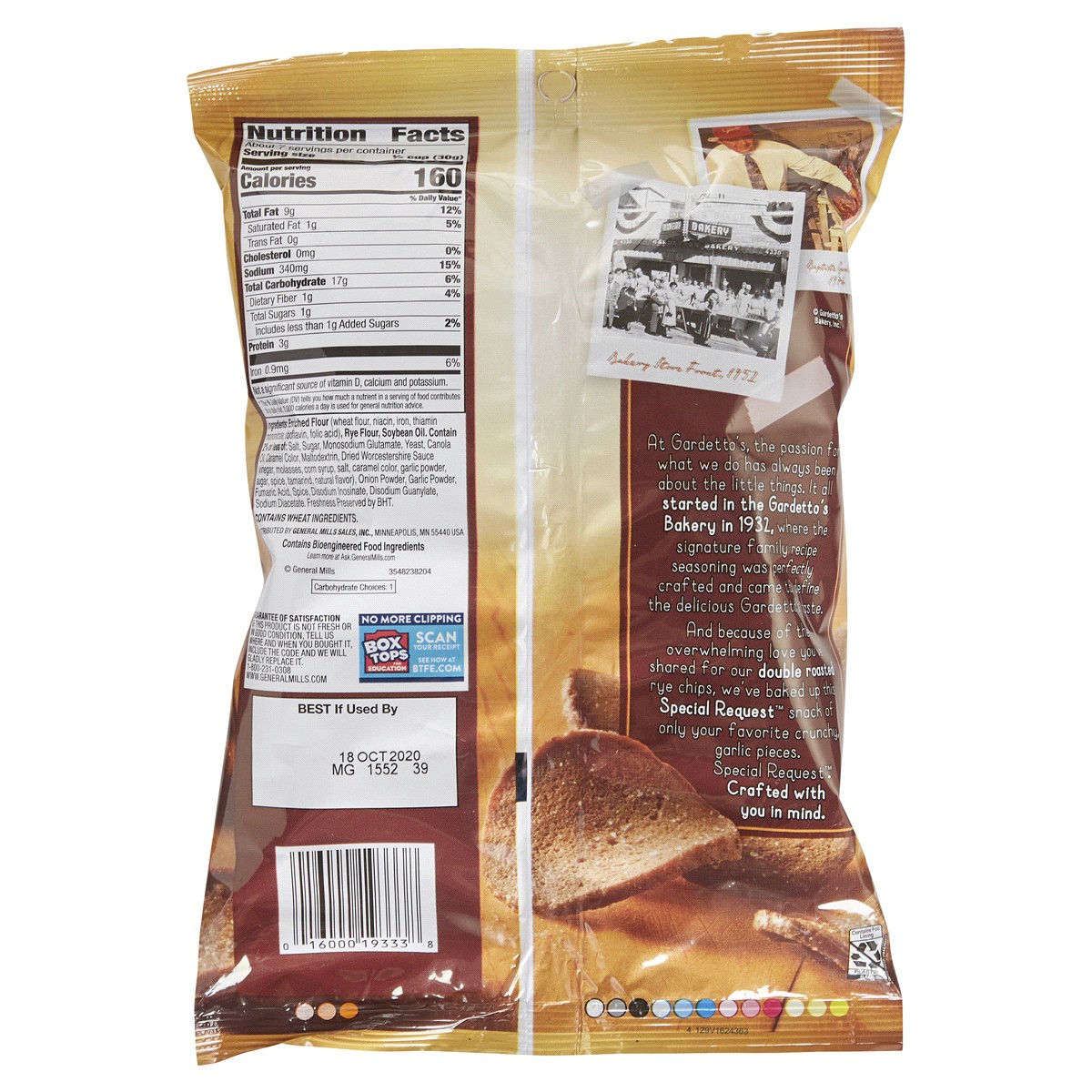 slide 2 of 2, Gardetto's Snack Mix, Roasted Garlic Rye Chips, 8 oz, 8 oz